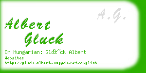 albert gluck business card